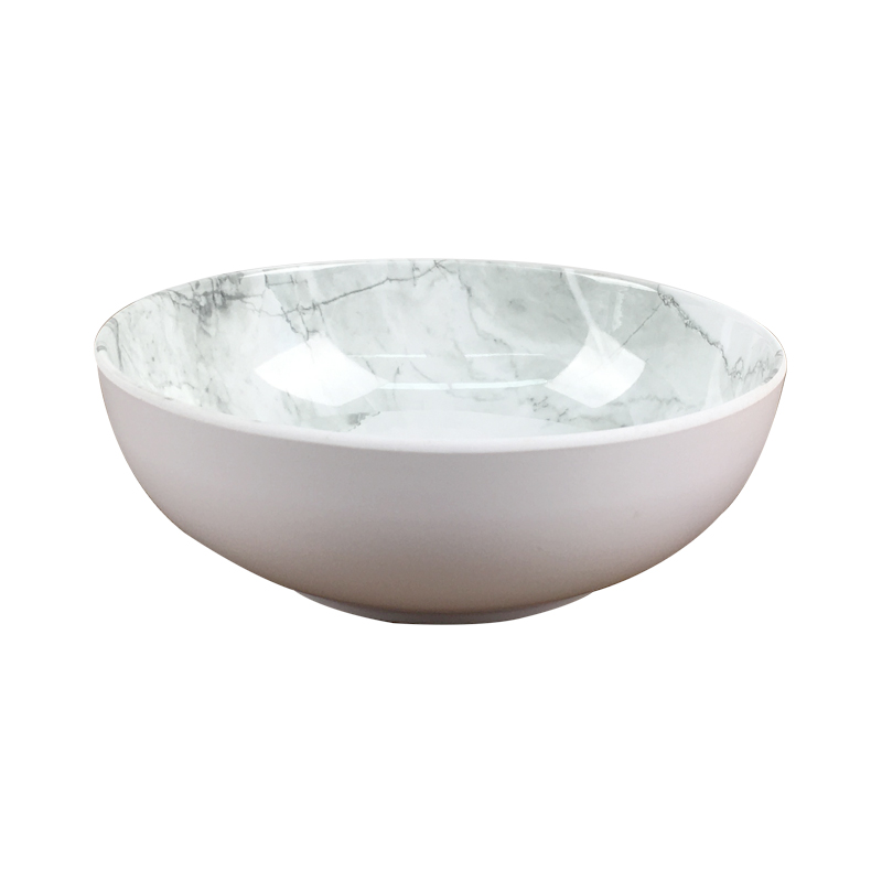 factory customized Plastic Bowl With Lid Tamper Evident - Restaurant dinnerware Marble textured melamine cereal and soup bowl – BECO