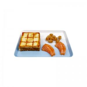 Melamine ໃຫ້ບໍລິການ 12 ນິ້ວຊຸດ Plate ກັບອາຫານຄ່ໍາຊຸດ tray ສໍາລັບຮ້ານອາຫານເຮືອນໂຮງແຮມ
