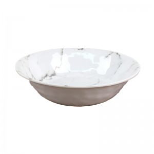 រចនាបថ Nordic Custom Color Matte Glazed Melamine Salad Soup Plate Set Porcelain Deep Plate Dinnerware Dish & Plate