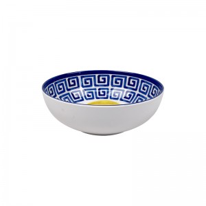 OEM Custom Design Printed Pattern Round Dishes Plastic Melamine Salad Mixing Soup Bowls