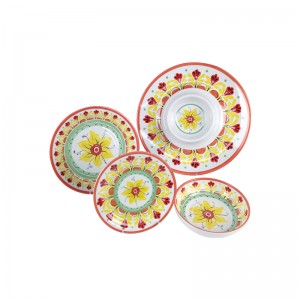 Murah china borongan floral decor melamin tableware