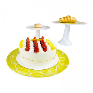 OEM service melamine cake holder for party melamine tray used in restaurant melamine cake stand