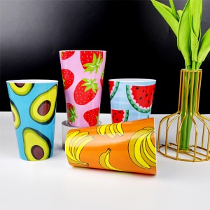 Factory Melamine new plant patter round melamine cup 300ml cup melamine sell