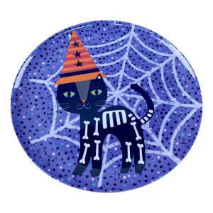 Deseño de araña de Halloween, xogos por xunto de pratos de plástico para cea de animais de melamina