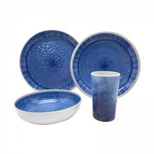 Оптовий набір столового посуду з меламіну Durable Melamine Dubai Ware Custom Ware Custom Logo Print Melamine Dinnerware Set 12