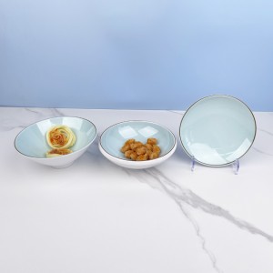 ໂລໂກ້ Custom 8.5/9.5/10/11/12 inch round shape 100% melamine ramen noodle bowl melamine noodle bowl melamine ramen bowl