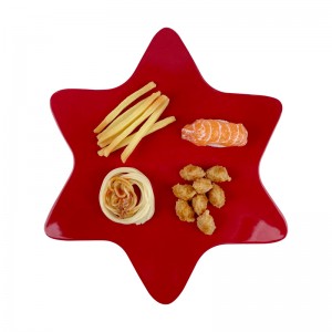 Plastic Professional Kitchen Flat Pentagram Shape Melamine Dinner Plate Plate Plate Plate