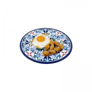 8/10 inča okrugla melaminska ploča plava bočna ploča Ekološki izdržljiva posuda za kuhinju restorana hotela
