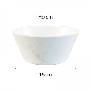 New Svika Kunze uye Indoor shandisa 3pcs White Marble Melamine Dinner mahwendefa nembiya Tableware Set.