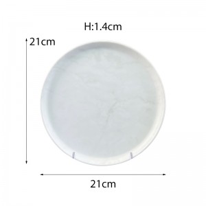 New Arrive Outdoor and Indoor use 3pcs White Marble Melamine Dinner plates and bowls Tableware Set