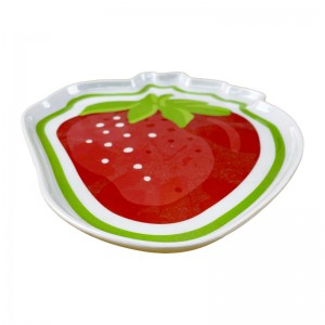Creative Strawberry Shaped Fruit Plate Home Snack Plate Plastic Fruit Tray Plate