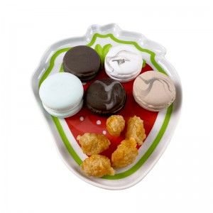 Ustvarjalni sadni krožnik v obliki jagode, domači krožnik za prigrizke, plastični krožnik za pladenj za sadje