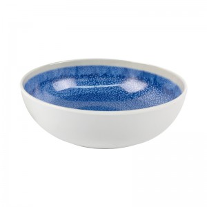 Cuenco de arroz para sopa pequeño de plástico de melamina redonda de color blanco con diseño chino de alta calidad