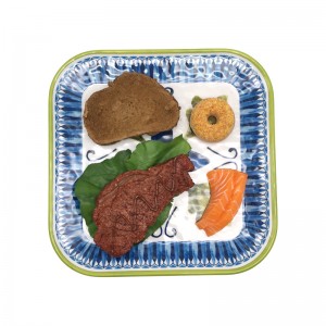 Aangepaste vierkante melamine bord voedsel serveerschaal dinerborden