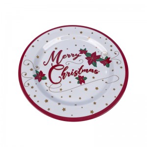 6 collu līdz 14 collu pielāgota dizaina melamīns Priecīgus Ziemassvētkus deserta šķīvis/melamīns Dodošais šķīvis/plastmasas salātu šķīvis