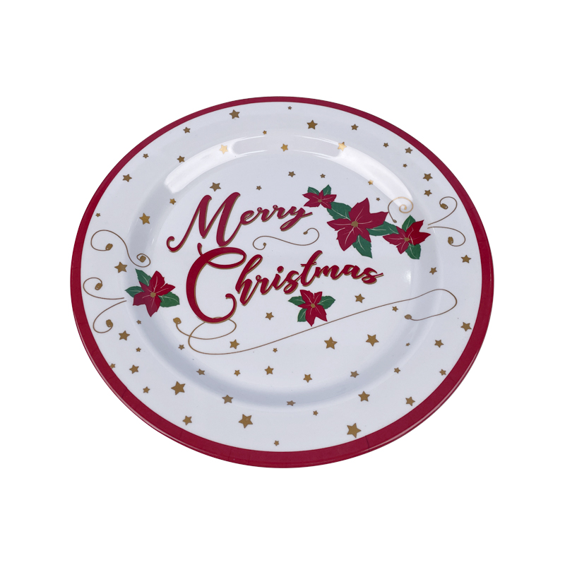 China Manufacturer for Hand Made Mug - 6inch to 14inch customize design melamine Merry Christmas dessert plate/melamine The giving plate/Plastic Salad plate – BECO