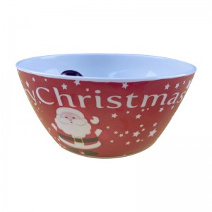 Personalizza le stoviglie natalizie in ciotola di plastica ovale in melamina