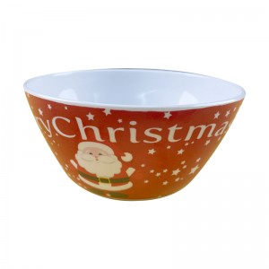 Personalizza le stoviglie natalizie in ciotola di plastica ovale in melamina