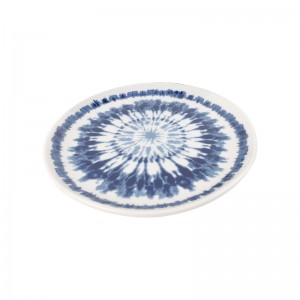 Персонализиран цвят в наличност с голям размер меламинова чиния за декорация чиния, безопасна за контакт с храна чиния