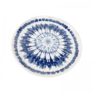 Color personalitzat en estoc amb plat de decoració de melamina de gran mida Plat Plat segur de contacte amb aliments
