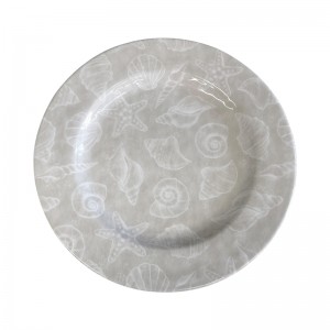 Традиційна 9-дюймова кругла меламінова тарілка з бортиком OEM