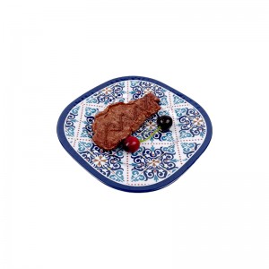 Veleprodaja prilagođene bijele naljepnice melaminske ploče Melaminski kvadratni tanjuri za večeru lijepog kvaliteta