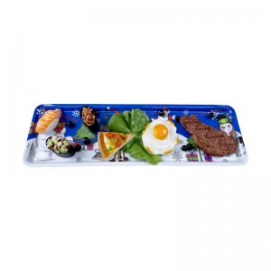 Wholesale Personalized Durable Food Grade Plastic Melamine Food Christmas Serving Platter Tray