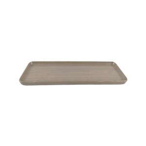 New Arrival High Quality wood  Grain Oval Plated Towel Tray High Grade Serving Tray