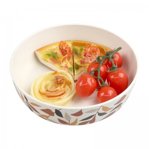 Dishwasher safe eco friendly bamboo fiber melamine plastic fruit snack salad bowl