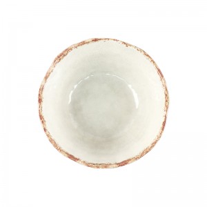 Makukulay na Melamine Serving Bowl, Plastic Round Bowl Set (Two-tone)