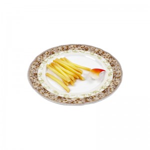 Home Restaurant Dinner Plates Dishes Custom Logo Melamine White decals Dinner Plates For Restaurants