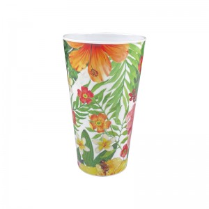 Fashion Flower Printed Melamine Plastic Drinkware Cups