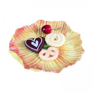 Factory Wholesale Flower Shaped Melamine Charger Plate Color Charger Plate