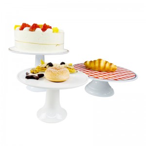 Wholesale customized melamine cake stands with design printing