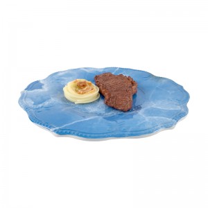Didmeninė prekyba prabangiais šiaurietiško stiliaus vakarienės patiekalais Mėlynos melamino aukštos kokybės lėkštės