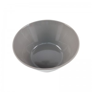 Moderna nordijska plastična zdjela okruglog oblika, siva boja za salatu, melamin, okrugla zdjela za tjesteninu