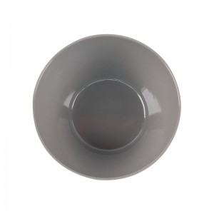आधुनिक नॉर्डिक गोल आकारको प्लास्टिक बाउल खैरो रंगको सलाद आइसक्रीम मेलामाइन गोल पास्ता बाउल