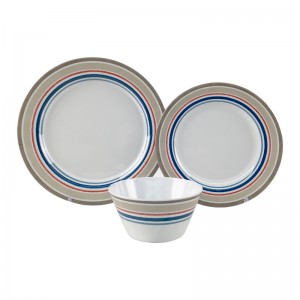 Fancy 12pcs plastic dinnerware wholesale tableware melamine party dinner set