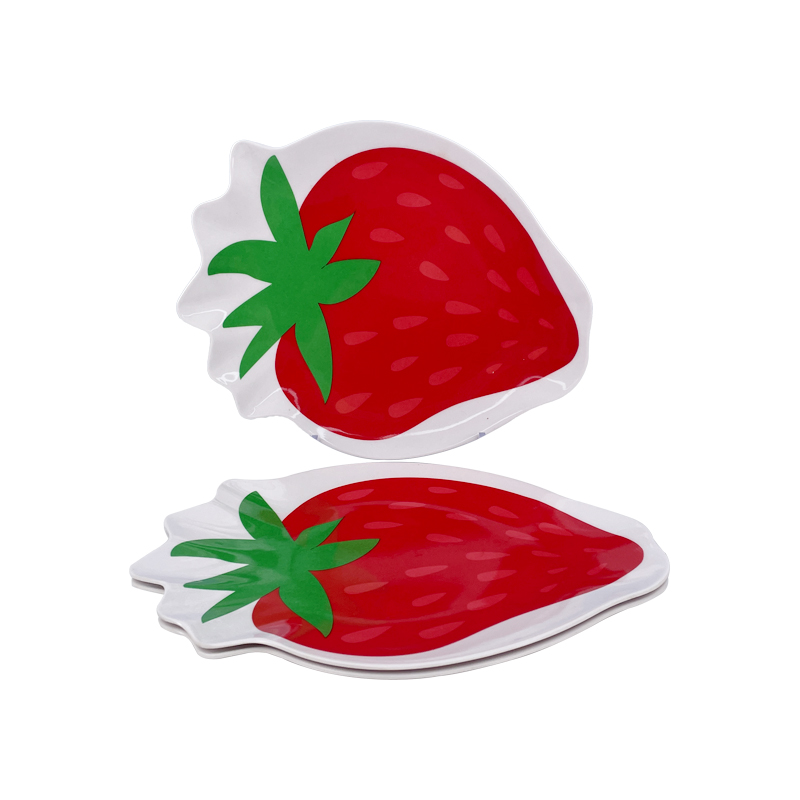 professional factory for Sauce Dish - Cartoon Shaped Strawberry Melamine Party   Plates for Party Decoration – BECO