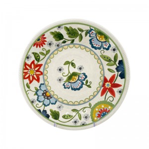 Factory white dishes & plates round melamine plate for restaurant custom melamine plate dish