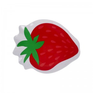 Cartoon Shaped Strawberry Melamine Party Plate para sa Party Dekorasyon