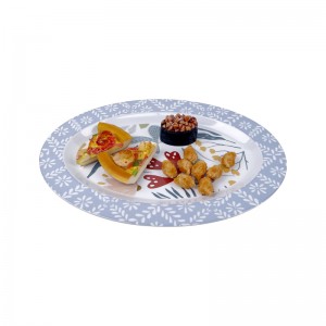 Красиві меламінові столові тарілки хорошої якості на заводі, індивідуальний дизайн квіткового візерунка