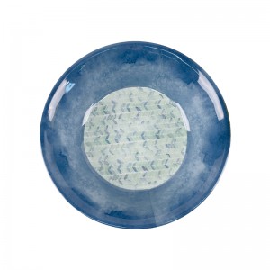 Blå mønster plast nudelsuppe skåle med spisepinde sæt melamin Ramen skål