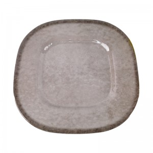 Melamine square plastic food serving plate
