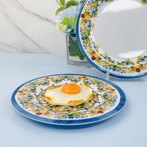 Wholesale Plastic melamine Round Plate Melamine Restaurant Plate dishwasher safe melamine plates dinnerware