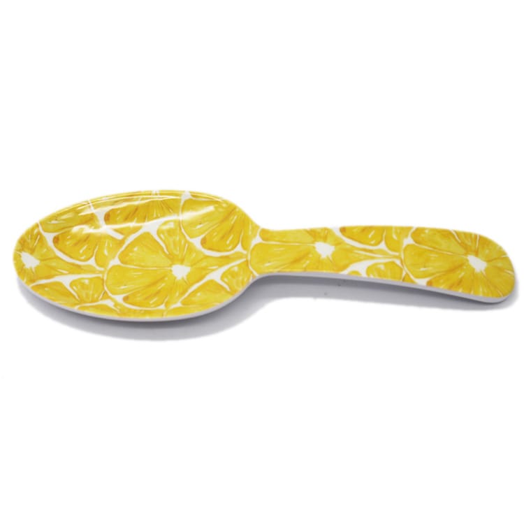Lemon Pattern Decal Plastic Fork And Spoon Set 100% Melamine With Long Handle For Mixing Salad Featured Image