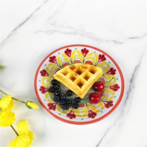 プラスチックベニバナゴールドデザインモダンなメラミンエレガントな活気のある家庭用食器セット