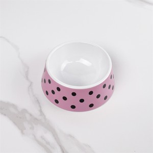 Cute hot selling small MOQ plastic dog travel melamine pet bowl