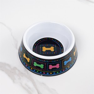 Factory customized eco friendly promotional black pet food bowl for pet
