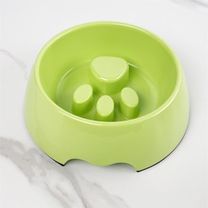 Skräddarsydd grön kattskål Amazon hundmatarskål för långsam ätande matskål